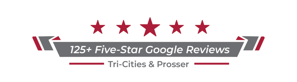 5 Star Reviews Graphic_125_2 125+ Five-Star Google Reviews, Tri-Cities and Prosser.