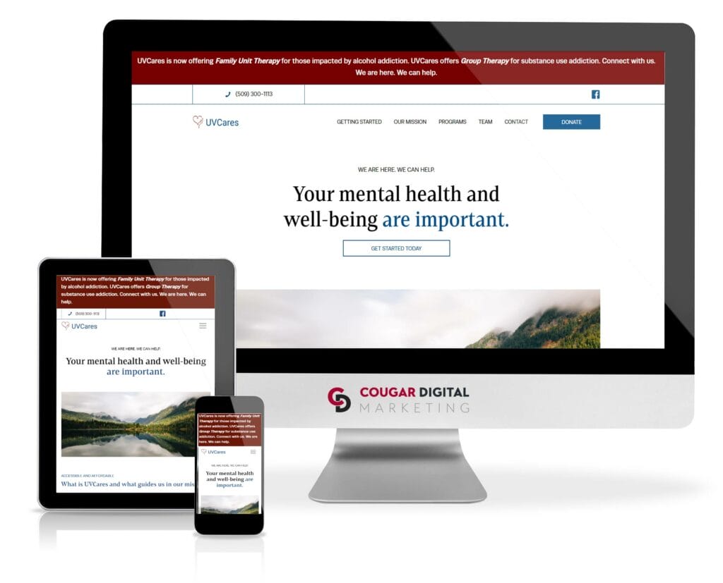 UV Cares website design