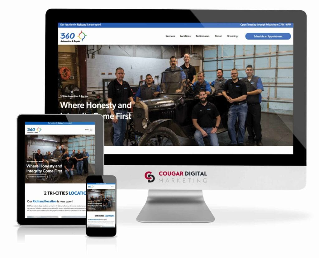 360 Automotive & Repair website design