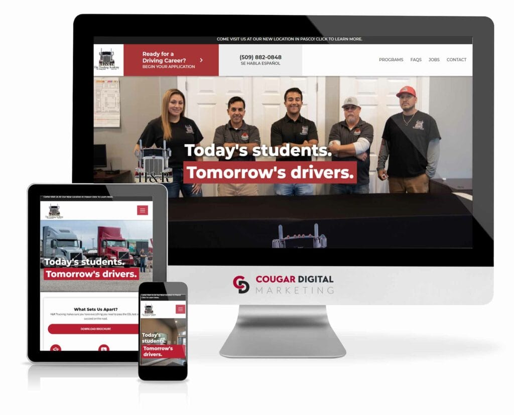 H & R Trucking Website website design