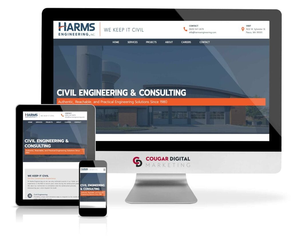 Harms Engineering website design