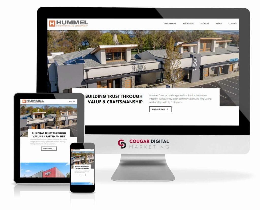 Hummel Construction website design