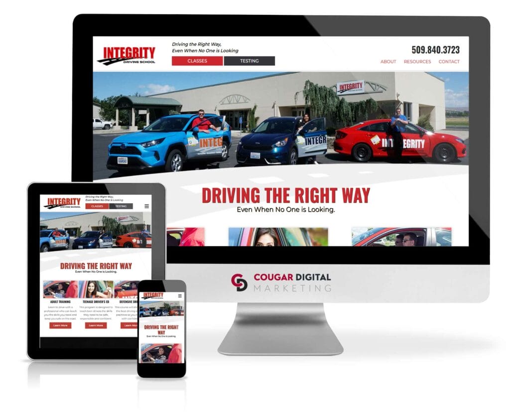 Integrity Driving School website design