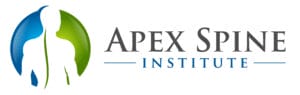 Apex Spine Institute logo with human silhouette