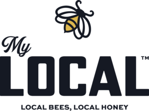 My Local Honey logo with bee illustration