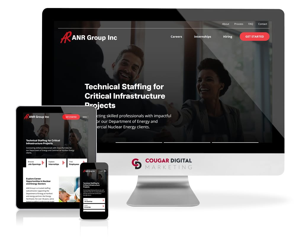 ANR Group website on different devices
