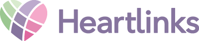 Heartlinks logo with colorful heart graphic