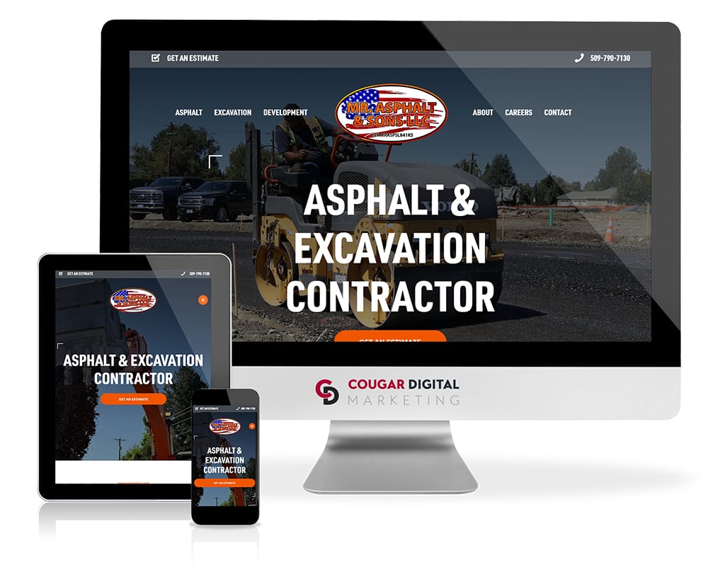 Asphalt and excavation contractor website design
