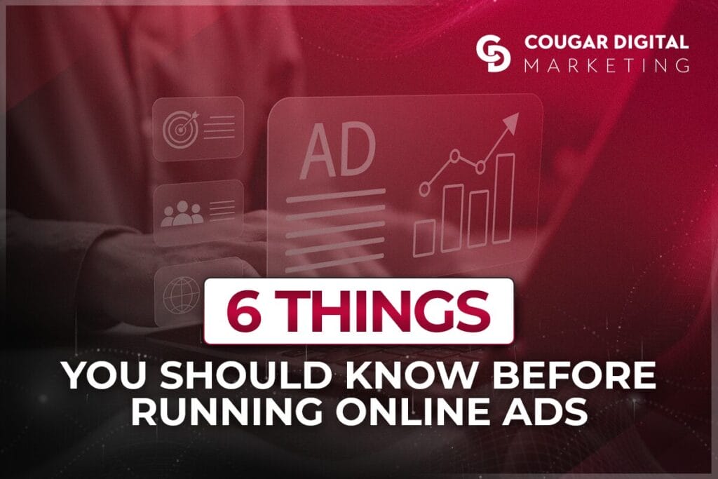Marketing graphic about running online ads tips