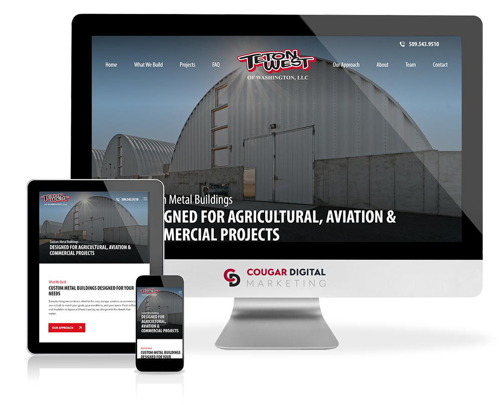 Responsive website design for metal buildings company