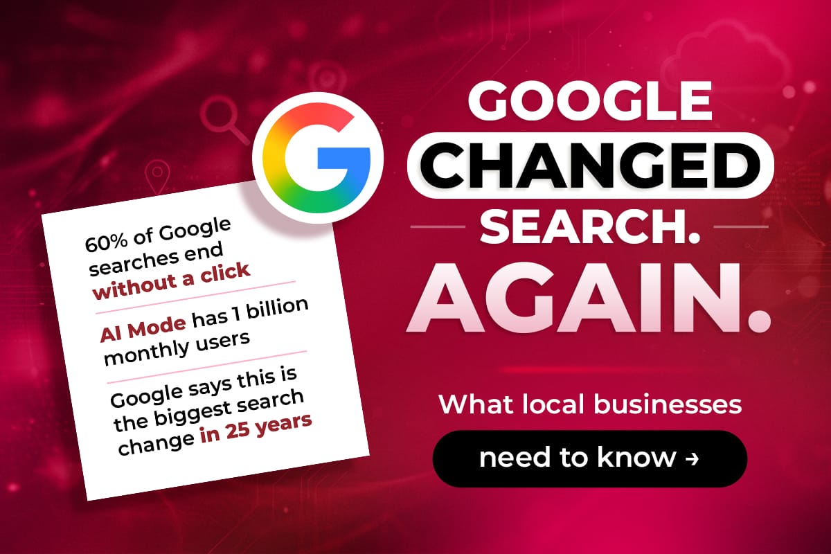 Graphic about Google search changes for businesses