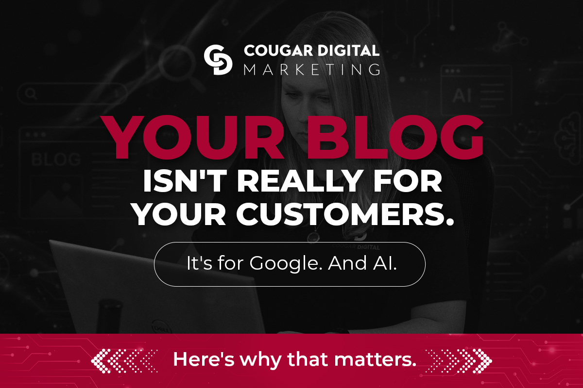 Cougar Digital Marketing blog SEO and AI strategy graphic