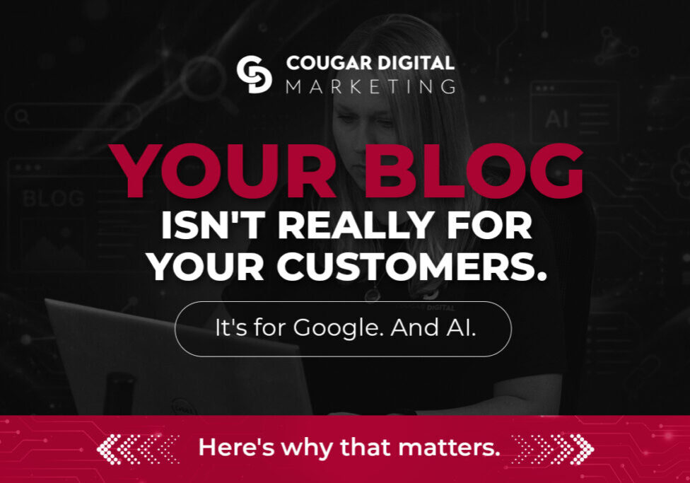 Cougar Digital Marketing blog SEO and AI strategy graphic