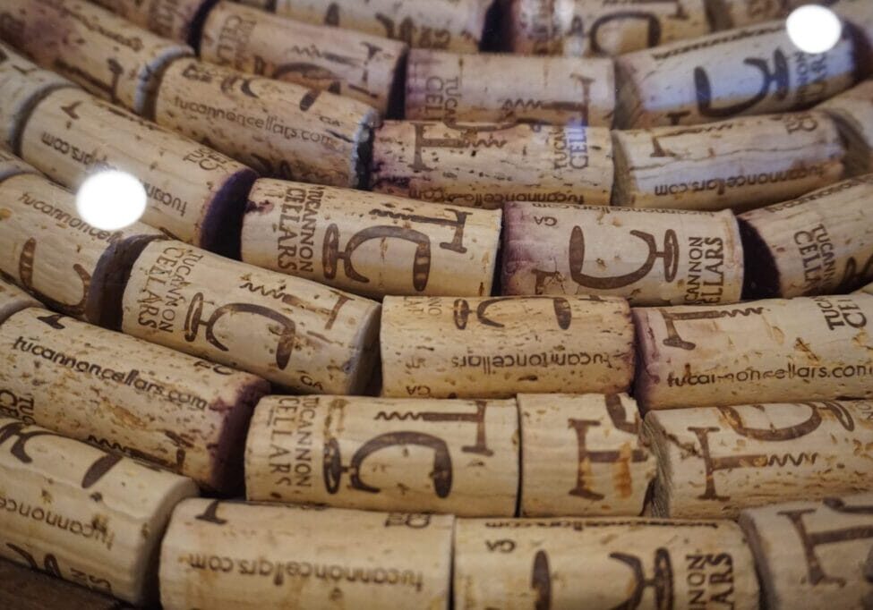 Tucannon Cellars wine corks collection
