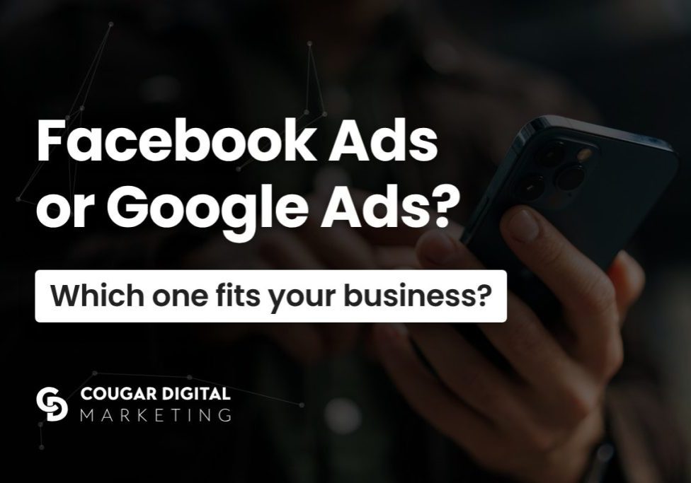 Facebook Ads versus Google Ads comparison graphic